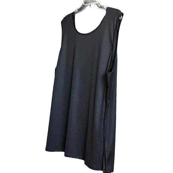 NO MANUFACTURER TAG - SLEEVELESS SHELL OR SLIP-ON BLOUSE, WOMENS, 4X, BLACK - Picture 5 of 8